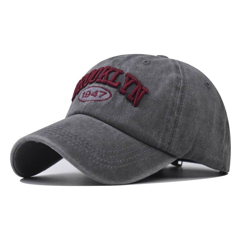 High Embroidery Snapback Hat for Men Vintage Black Green Washed Baseball Caps for Women