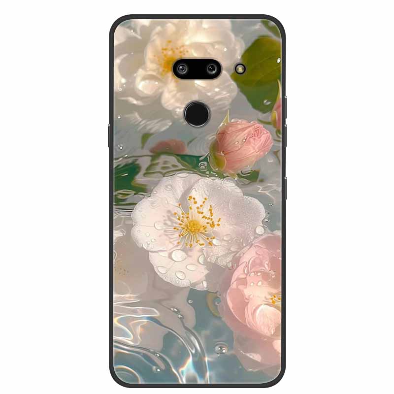 Für LG G8 G8S ThinQ Schwarze Hüllen Weiche Silikon TPU Handyhüllen Für G 8 S 8S ThinQ Luxus Rückabdeckung Funda Cartoon Schale Para Capa
