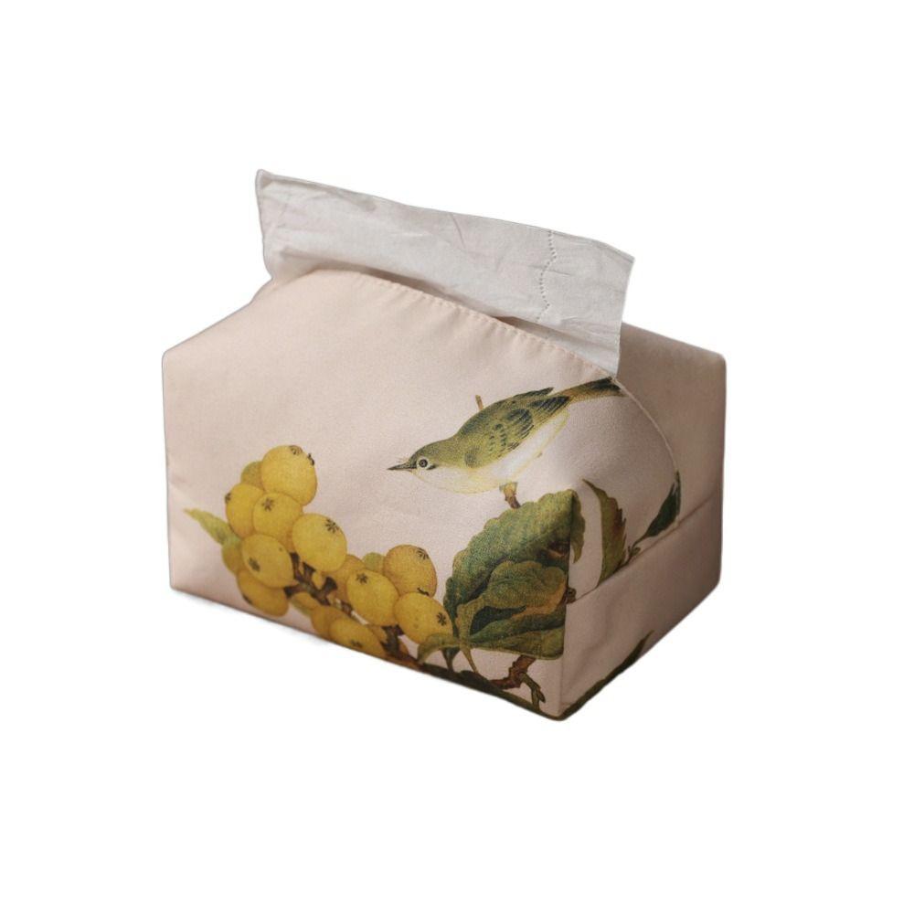 

Украсьте рабочий стол в китайском стиле ретро, чехол для салфеток для лица, изысканная пористая коробка для салфеток, мягкий полиэстеровый держатель для салфеток, домашняя страница