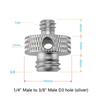 1/4" to 3/8" Screw Adapter Converter Threaded Spigot Mount for GoPro Action Camera Flash Tripod Monopod Light Stand Microphone