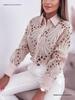 2026 Women's Lace Hollow Long Sleeve Shirt - Versatile Spring/Autumn Fashion