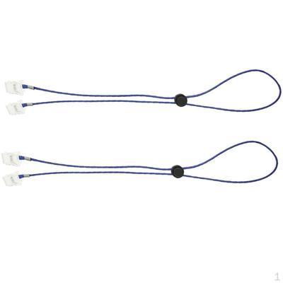 2-pack Servetketting, Houder met Clips, Clip Lanyard - Blauw, zoals beschreven