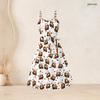 Women Plus Size Two Piece Outfit Long Sleeve Cropped Shrug Strappy Tie Waist Halloween Printed White Long Dress