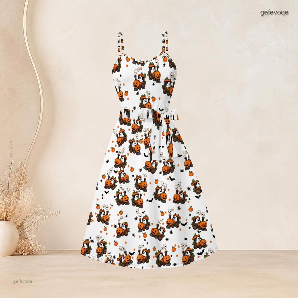 Women Plus Size Two Piece Outfit Long Sleeve Cropped Shrug Strappy Tie Waist Halloween Printed White Long Dress