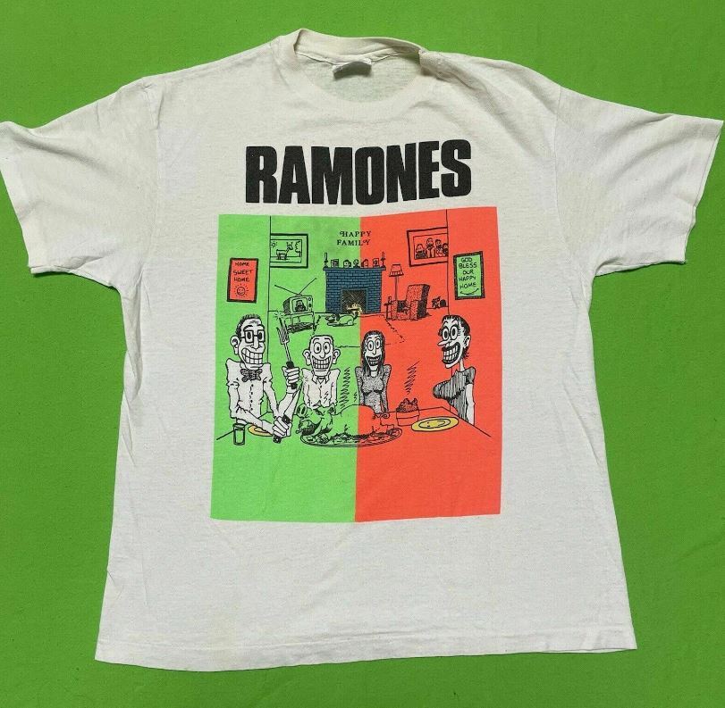 The Ramones T-Shirt Happy Family T0Ur Size Large Punk Rock Band Funny Birthda Unisex T-Shirt M