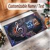 Decorative Artwork Theme Soft Crystal Velvet Rug Custom Name & Text Print Non Slip Floor Rug for Bedroom Living Room