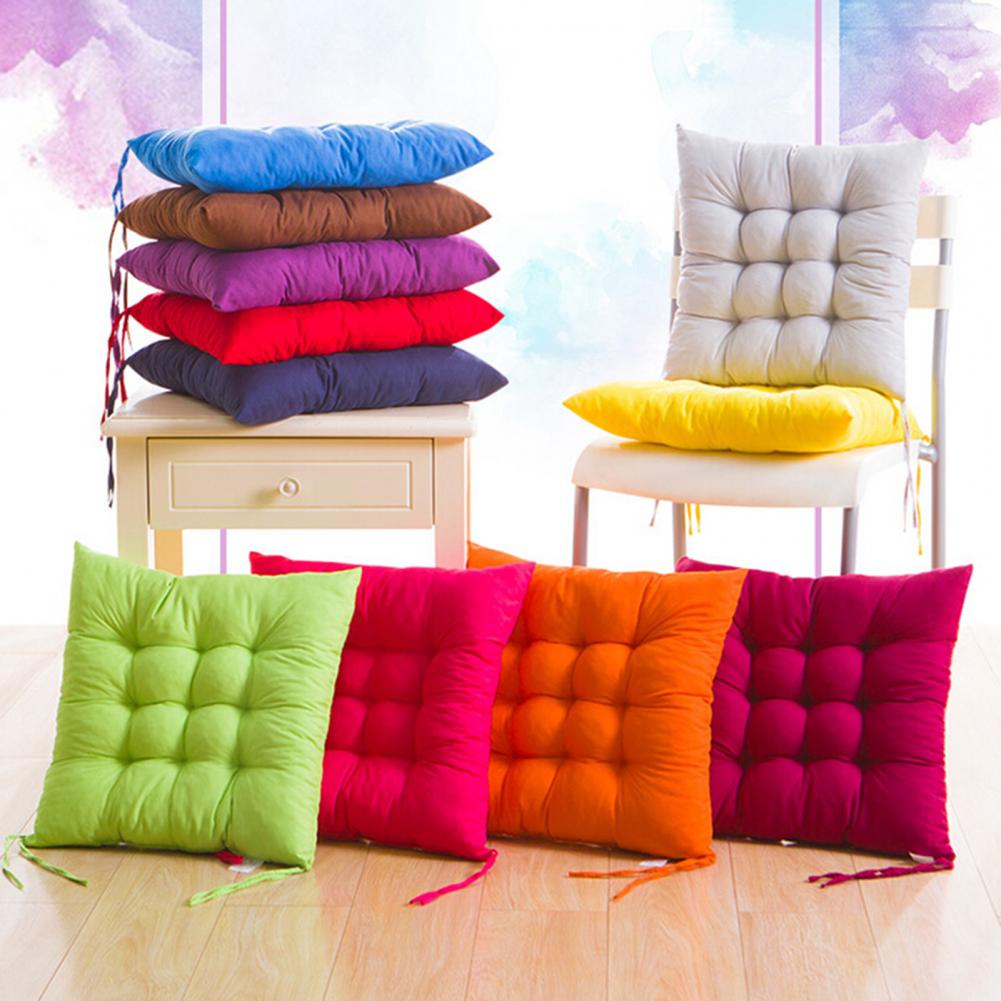 Stylish Seat Cushion All Match Simple Design Chair Cushion Bright Color Non-Slip Cushion