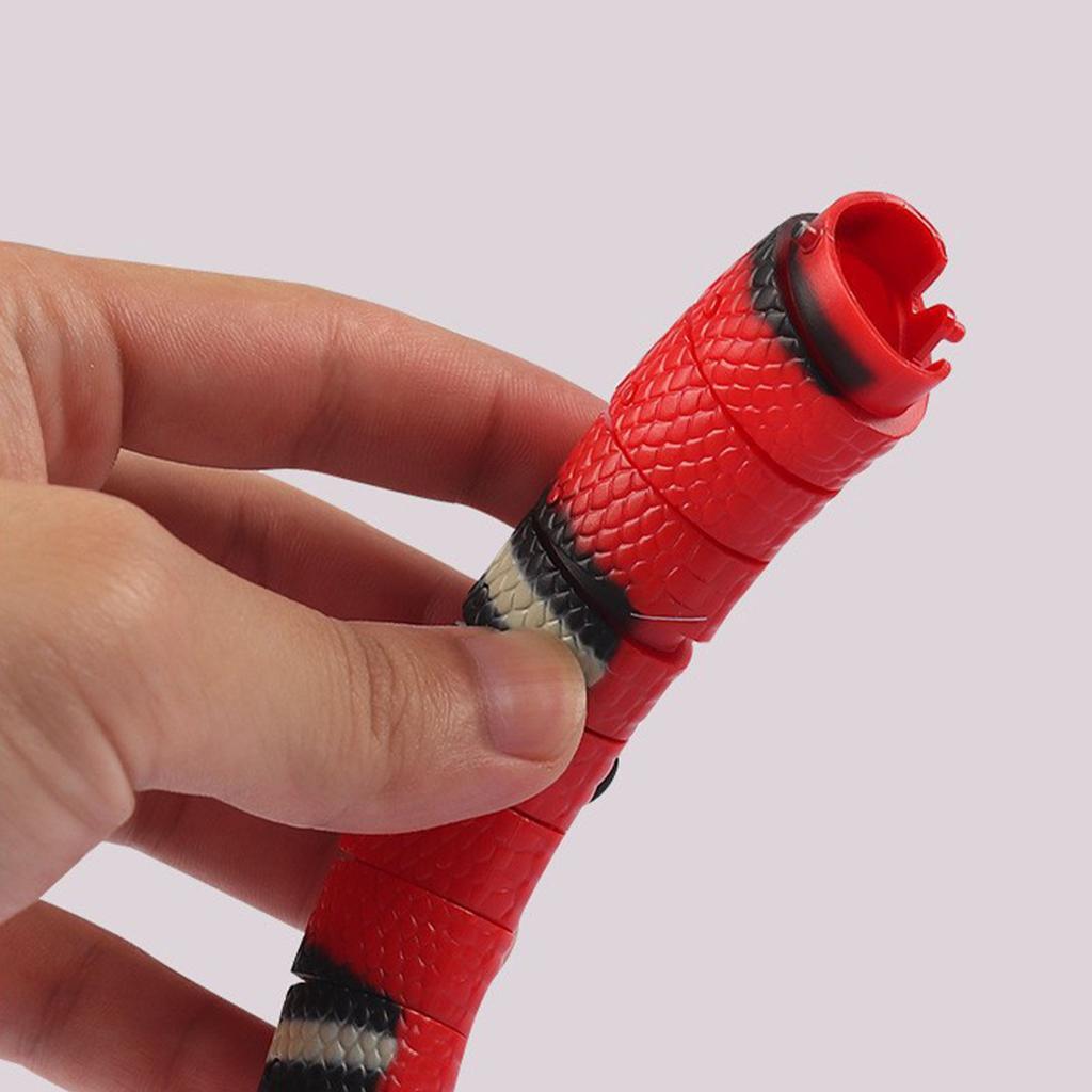 Smart Sensing Snake Toy Interactive Simulation Induction Electric Snake Toy for Halloween Christmas April Fools