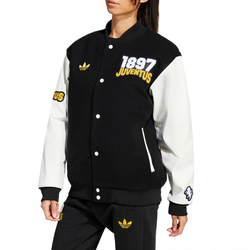 adidas Jaqueta Vrct Juve Unitefit Confortável Macia Versátil Casaco de Algodão de Manga Comprida Jaquetas Femininas Preto JF0451