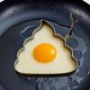 1/2Pcs Fried Egg Mold Middle Finger Shape Prank Egg Mold Stainless Steel Non-Stick Egg Shaper Office Prank Egg Maker
