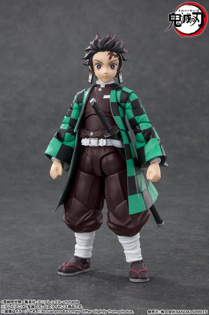 TAMASHII NATIONS S.H.Figuarts Demon Slayer: Kimetsu No Yaiba Tanjiro Kamado, Approximately 140mm, PVC & ABS Painted Action Figure