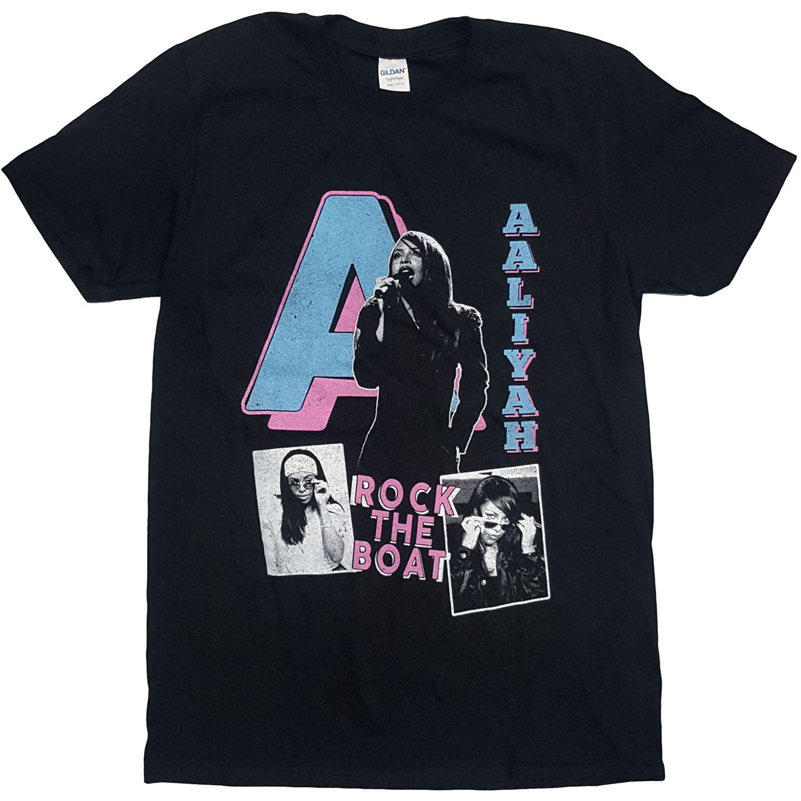 New Aaliyah T-Shirt: Rock The Boat OFFICIAL black S