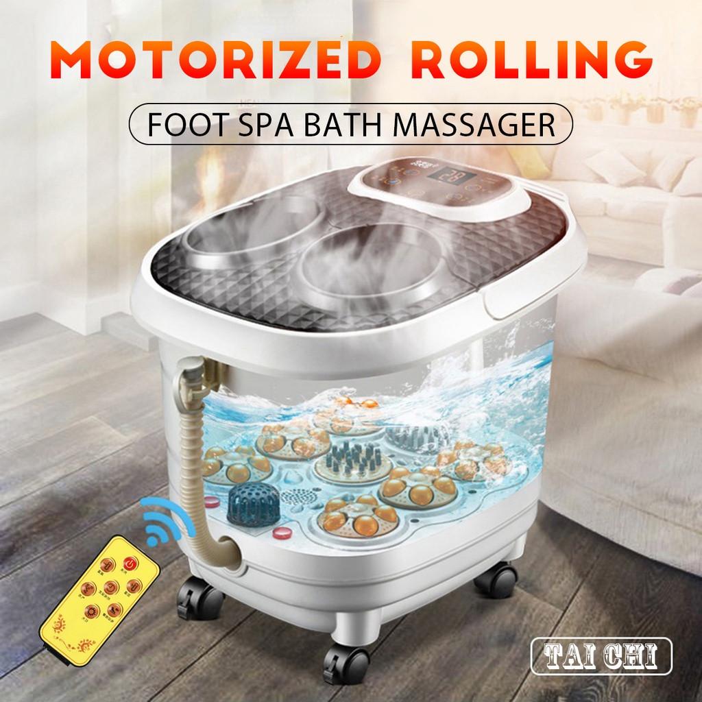 Household Constant Temperature Fumigation Foot Therapy Device Foot Spa Bath Massager Automatic Electric Roller Massager