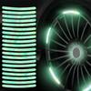 20 Pezzi Strisce Adesive Riflettenti Colorate per Mozzo Ruota Auto Moto Adesivo Decalcomania Styling Auto Decalcomanie Accessori Decor Auto Moto