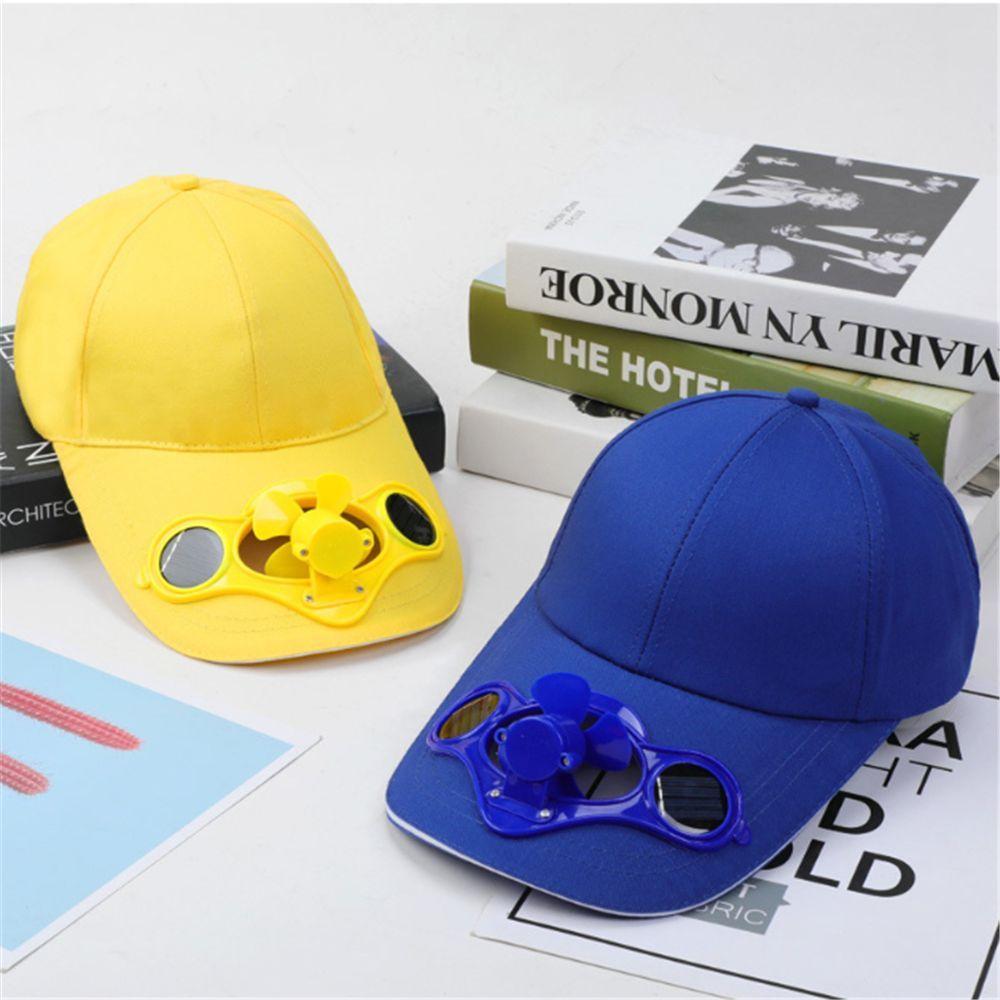 Men Women Solar Hiking Camping Fan Cooling Baseball Hat Novelty Sport Cap Sun Hat