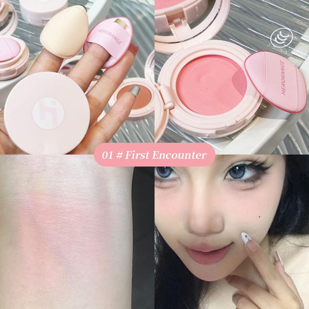 HERORANGE Air Cushion Blush Matte Natural Color Mashed Potato Texture Single Color Cream Blush