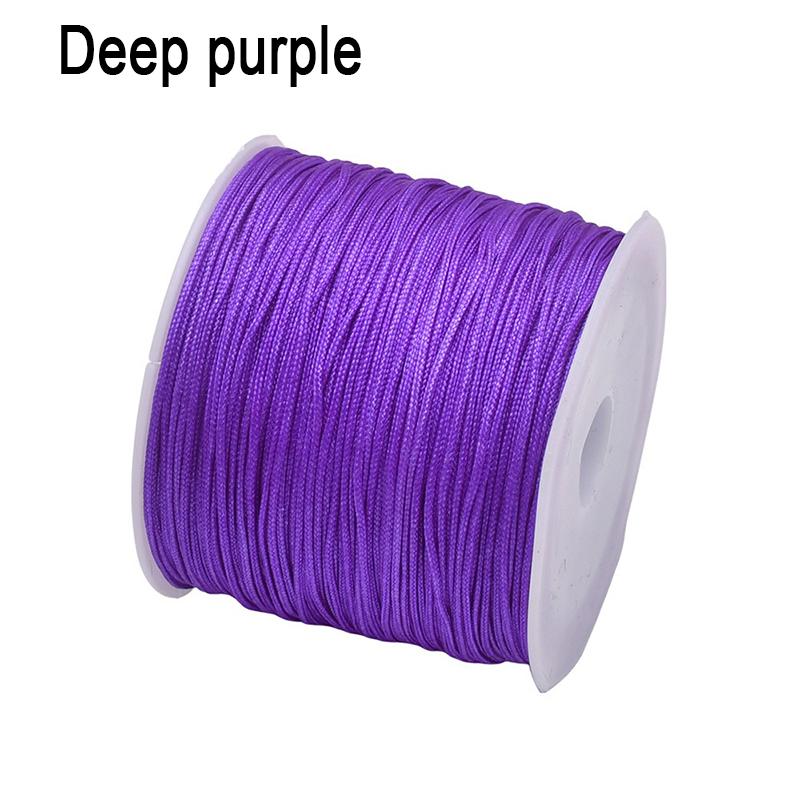 Corda di seta 45M/0,8MM trecciata in nylon per Fai da te per Forniture per la creazione di gioielli Nappe Perline Artigianato intrecciato Corda di nylon satinato CS003