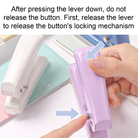 Single Hole Punch 40 Sheets Capacity Hole Puncher Adjustable Punch Position for Paper Cards Leather Precise Alignment Hole Punch for Home Office