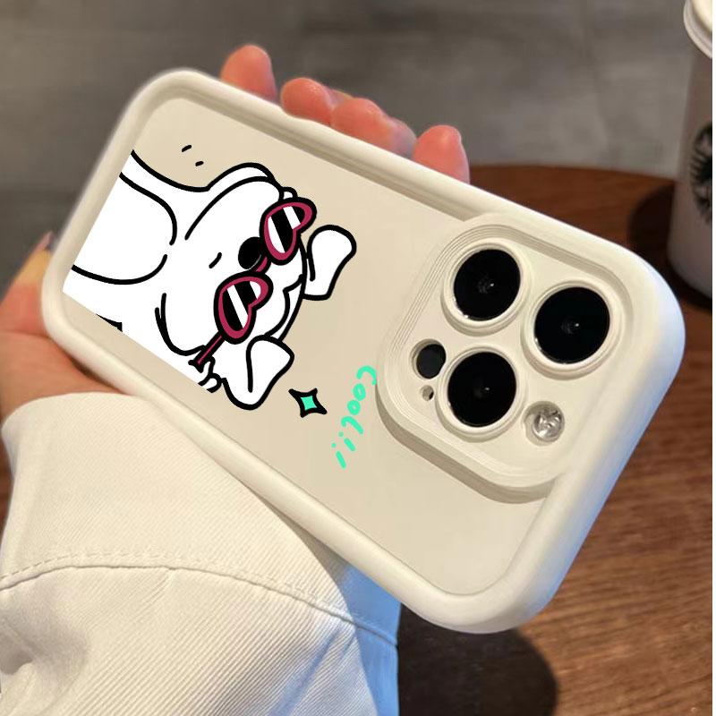 Funny Puppy Pattern Phone Case for iPhone 15 Pro Max 14 13 12 11 XS XR X 7 8 Plus SE 3 2022 Shockproof Soft Bumper Protective