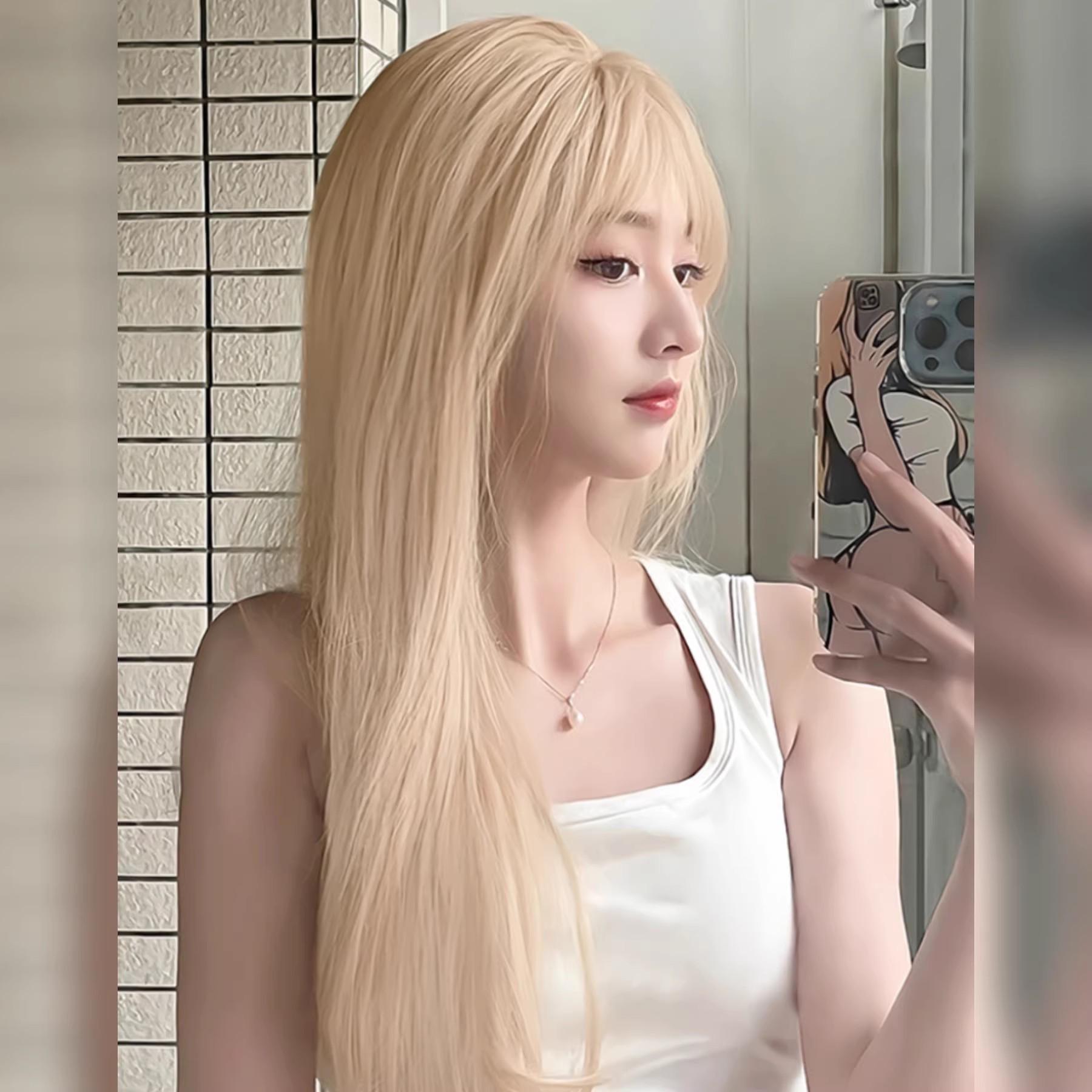 

Натуральные длинные прямые парики для женщин - реалистичные, полностью на голове, средней длины, черные