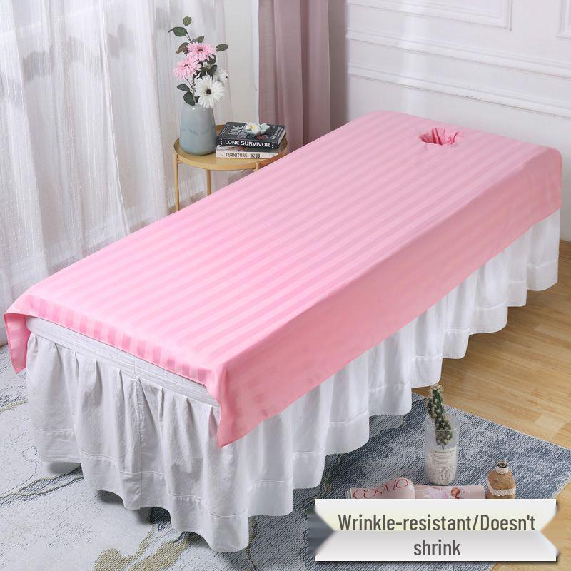 Trwałe Zmywalne Białe Prześcieradła na Łóżko Kosmetyczne z Otworem na Twarz na Stoły do Masażu Salonowego