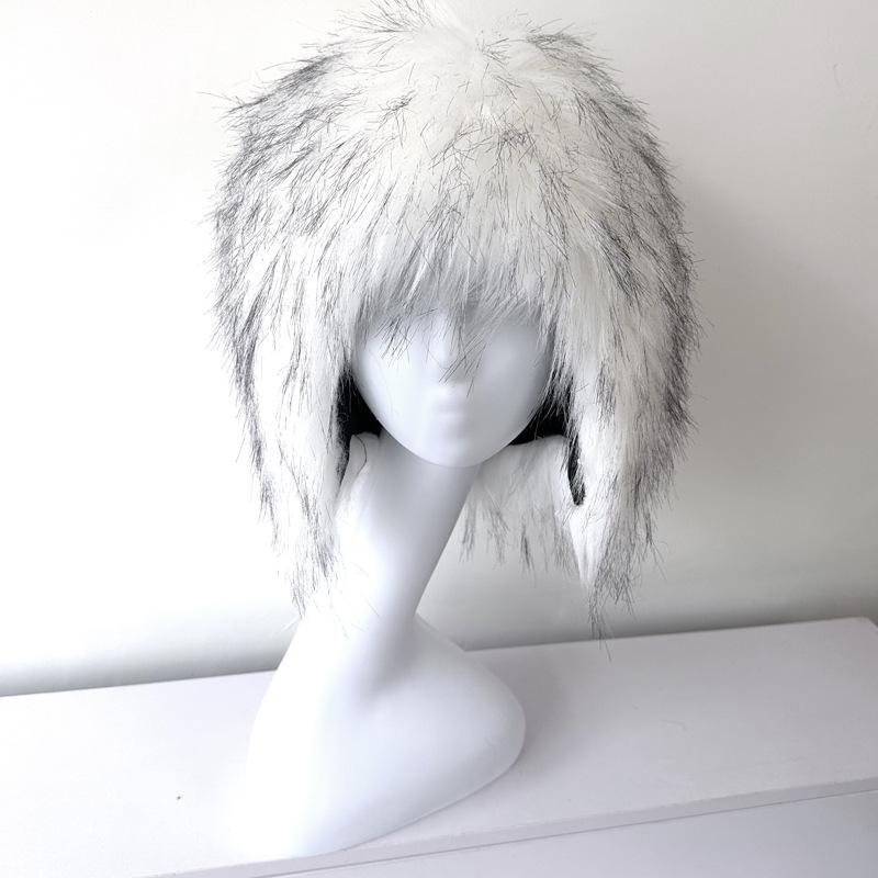 Cappello da Donna di Alta Gamma in Morbida Pelliccia Sintetica di Procione con Protezione per le Orecchie - Stile Secchiello Autunno/Inverno