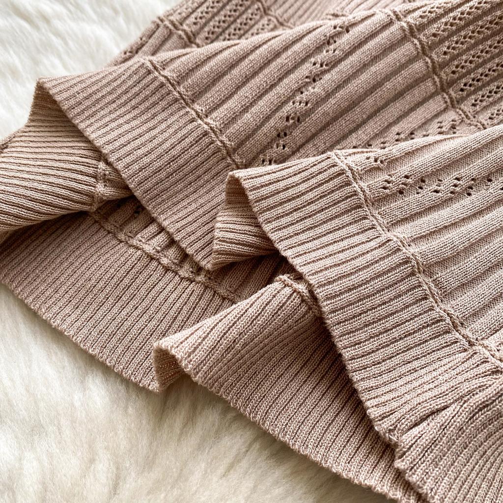 Verano Mujer Cuello con Cuentas Suéter de Punto sin Mangas Y2K Mini Corto Ajustado Vestidos de Vaina