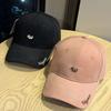 New small letter W embroidered washed cotton soft top curved brim baseball cap children spring and summer breathable age-reducing cap