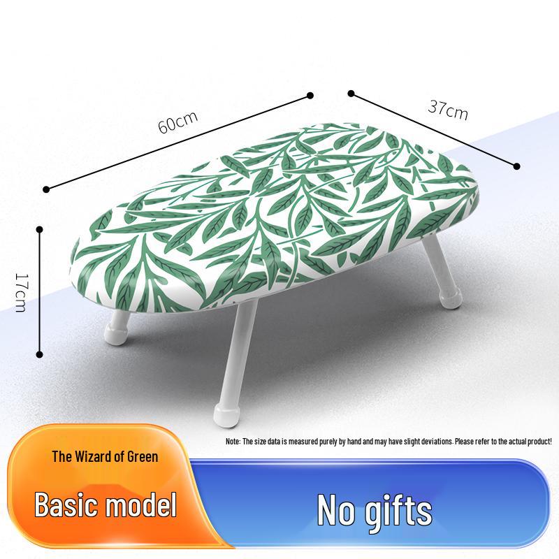 Folding Mini Ironing Board with Ironing Pad and Clothes Rack