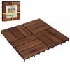 Terrassenfliesen aus Akazienholz 30x30 cm Set 4 Stück