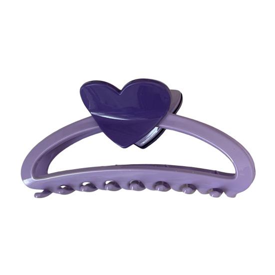 Hair Claw Heart Design Hair Clip for Women Stable Grip Back Head Hair