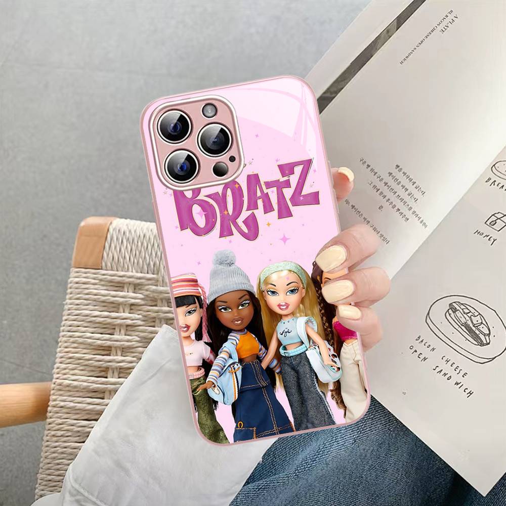Cute B-Bratz Doll Tempered Glass For Iphone 14 13 12 11 Pro Mini XS MAX 14Plus X XS XR Fundas