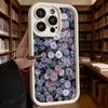 Dense Purple Rose Pattern Soft TPU Phone Case for iPhone 17 16 15 14 13 12 11 Pro Max Plus Shockproof Anti-Slip Cover