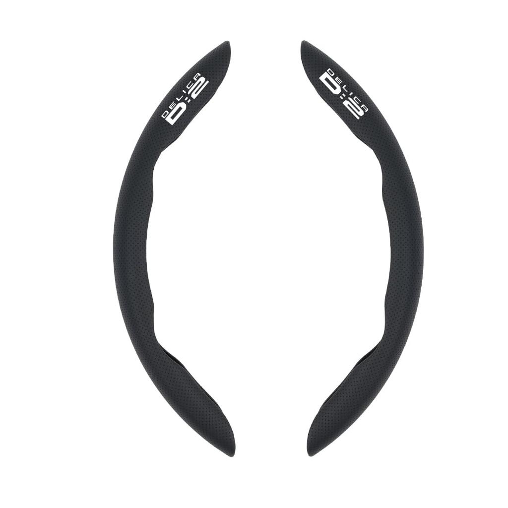 Set of 2 Black Steering Wheel Covers for the Delica and Comfortable Grip for the Steering Fits and MZ and Easy To Includes Interior D2. Soft-touch,
