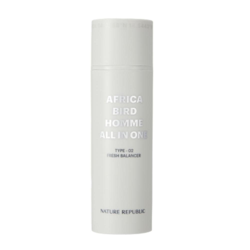 NATURE REPUBLIC Africa Bird Homme Увлажняющий балансер «Все-в-одном» 150 мл Освежающий увлажняющий крем для мужчин с контролем жирности