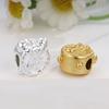 Sterling Silver 999 Hello Kitty Charm Alarm Clock DIY Jewelry Beads.