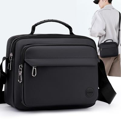 Herren Umhängetasche - Mehrfachfach Business Schultertasche mit verstellbarem Riemen, Kompaktes Design für Reisen & Alltag