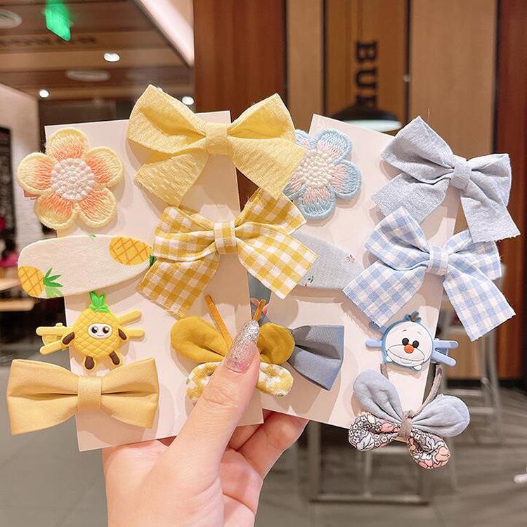 Princess Hair Accessories Cloth Hair Bow Clips & Barrettes for Baby Girls Toddlers Teens Kids