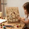 DIY Christmas Gift Ideas Faux Pearl Art Kit, Church Painting Jesus Kit Holy Family Wall Decor Craft for Adults, Handmade Holiday Textured