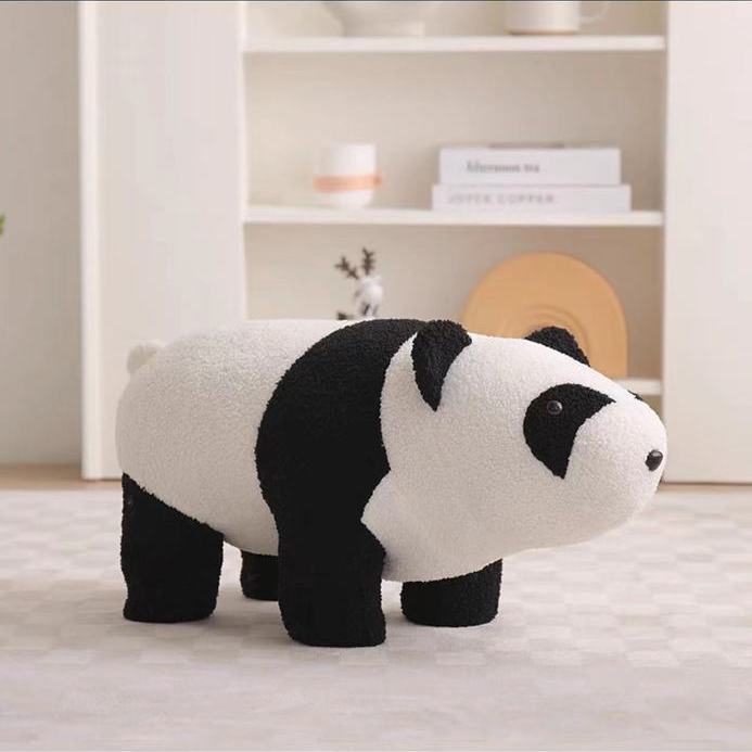 Simple Animal Stool Made of Solid Wood High Resilience Cotton Stool Living Room Chairs Bedroom Ottoman Furniture Home Decor