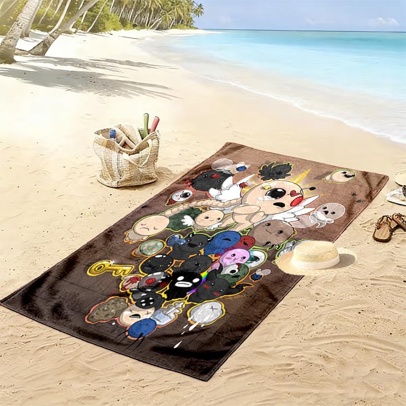 The Binding of Isaac 2D Flat Print Beach Towel, Large Soft Quick Dry Towel for Beach Camping SwimmingXSTJ0915026