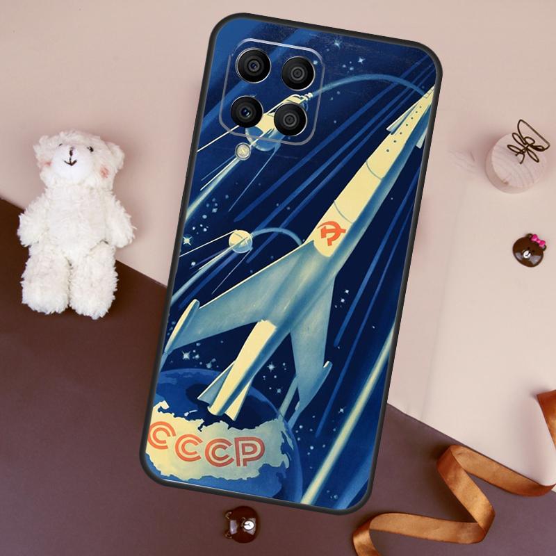 CCCP Soviet Space Propaganda Art Case For Samsung Galaxy M13 M54 M34 M14 M56 M36 M16 M31 M11 M53 M12 M32 M52 M35 M55 M15 M06