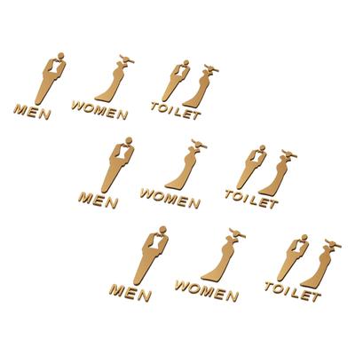 Toilet Sign Lightweight Bathroom Decor Easy Install WC Sign Restroom Sign for Washroom Public Place Door Businesses Restroom