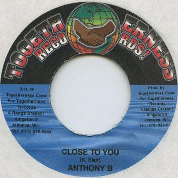 

7inch Record ANTHONY B - Close To You NONE Togetherness Re Jamaica Reggae, Ska & Dub Used