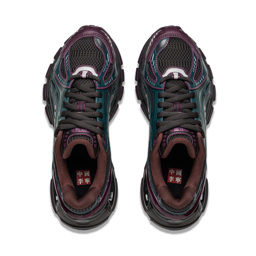 Li Ning Furious Rider BOW Abrasion Resistant Low top Casual Shoes Women's Green Umber AZGU064-4