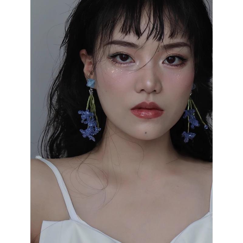 

DIMANAF 2023 серьги Four Seasons, ретро-аксессуар, длинные серьги в этническом стиле с листьями, простые аксессуары, серьги 428