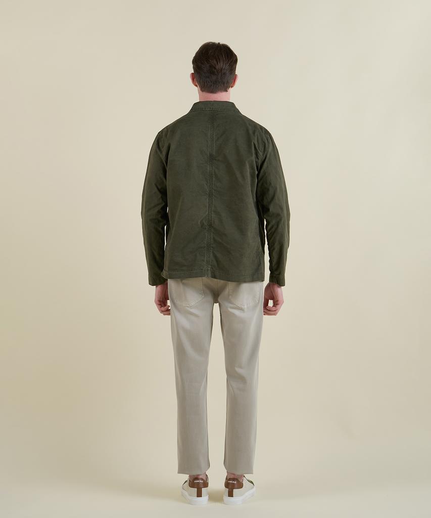 Panicale Khaki Cotton Work Jacket