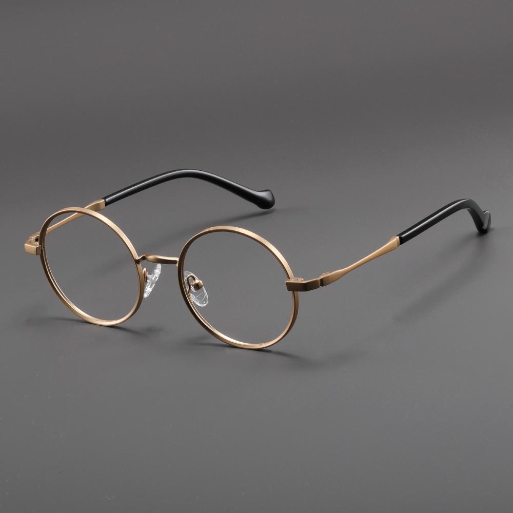 Super Light Retro Luxury Titanium Round Optical Glasses for Men Women Customize Prescription Eyeglasses Frames For Men