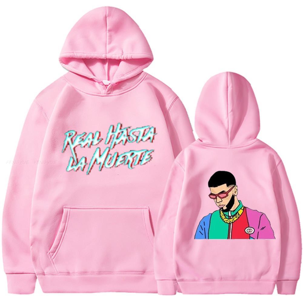 Anuel AA Potištěné mikiny Mikina Kabát Real Hasta La Muerte ležérní Teplákové Kostým Unisex Dámské Oblečení Anime Pulovr Mikina