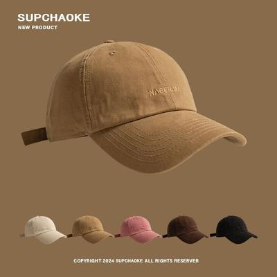 High-quality, Minimalist Baseball Cap with Embroidered Letters, Suitable for Women, In a Korean Style, Fashionable for Couples, with a Soft Brim, and